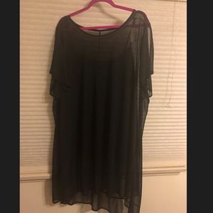 LANE BRYANT sheer top with black tank. Size :26/28